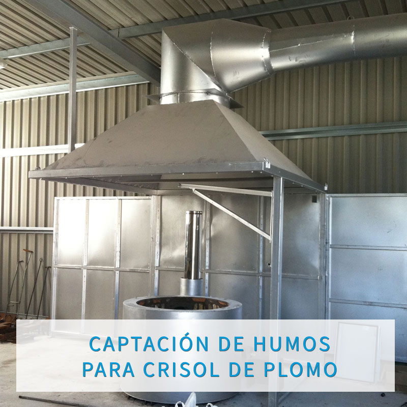 CAPTACIÓN DE HUMOS PARA CRISOL DE PLOMO