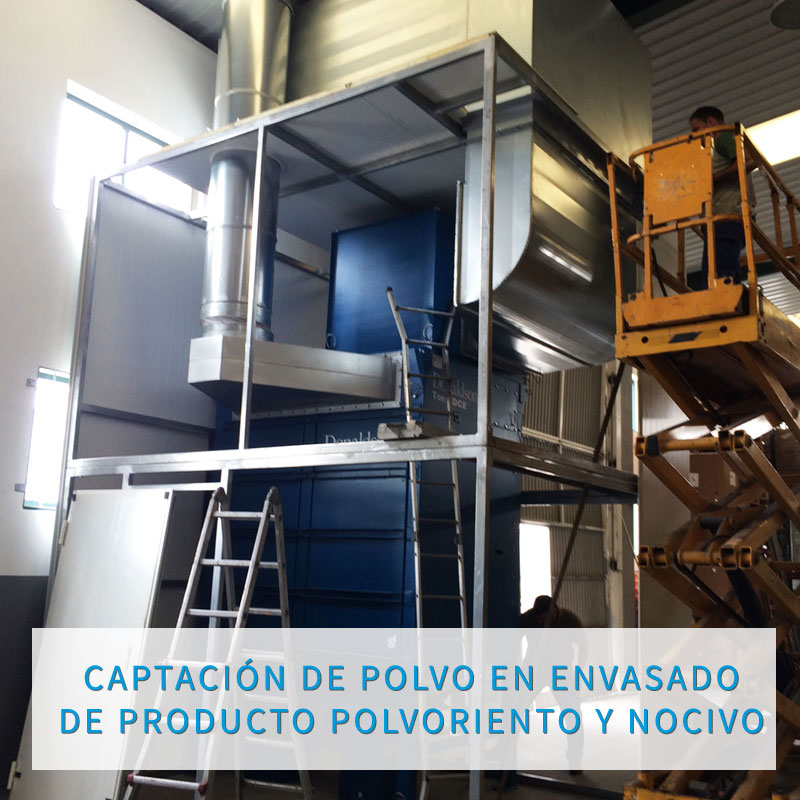 CAPTACIÓN DE POLVO EN ENVASADO DE PRODUCTO POLVORIENTO Y NOCIVO CON CERTIFICACIÓN ATEX