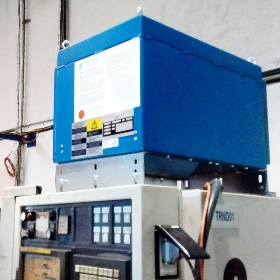 Sistema de captación neblinas en centros de mecanizado acero