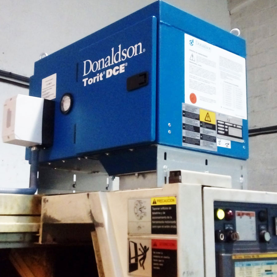 Sistema de captación neblinas en centros de mecanizado (acero)