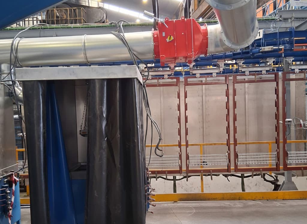 Sistema de captación de polvo de repasado de piezas de aluminio en sector de la automoción